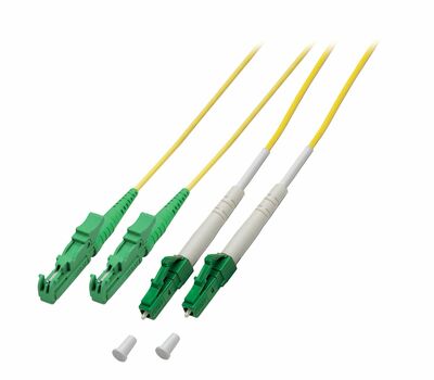 Fiber kábel LC/APC-E2000/APC, 15m Duplex OS2(9/125µm), LSOH, 3mm, žltý