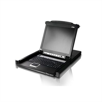 KVM konzola 17" LCD, 8PC, VGA, USB, PS2, SINGLE RAIL, EN layout