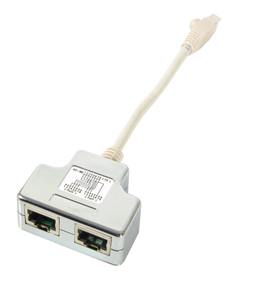 Rozdvojka Y, RJ45 M na 2x10/100, STP cat.6