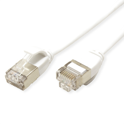 U/FTP (PiMF) Patchkábel LSOH 0.5m cat.7, biely, slim, Cu, Flex Cable, Component Level