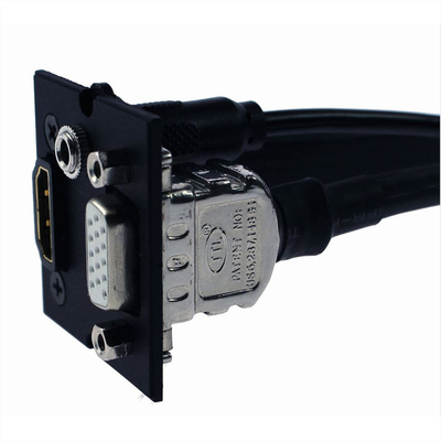 Modul pre BACHMANN, HDMI + VGA + 3.5mm stereo jack, F/F, 0.2m, čierny
