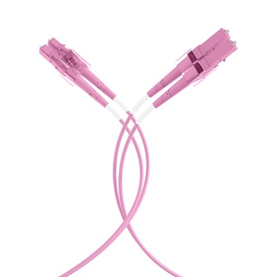Fiber kábel LC-LC, 1m Duplex OM4(50/125µm), LSOH, 1.2mm, fialový