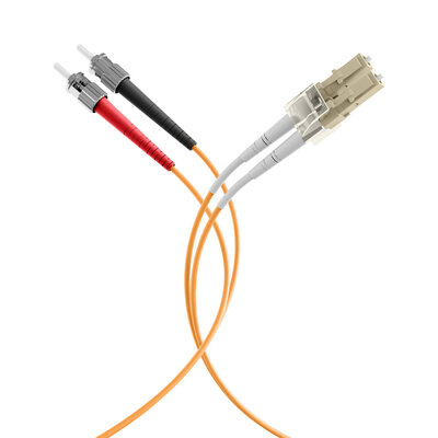 Fiber kábel LC-ST, 10m Duplex OM2(50/125µm), LSOH, 2mm, oranžový