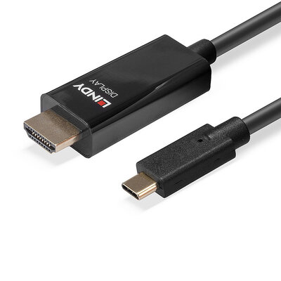 Kábel USB 3.1 Typ C na HDMI M/M 5m, gen.2, 4K2K@60Hz, HDR, čierny