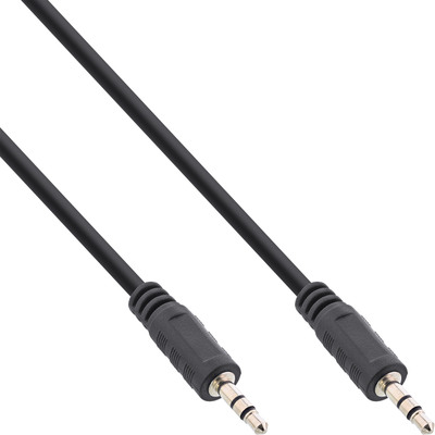 Kábel 3.5mm stereo jack M/M 5m, čierny