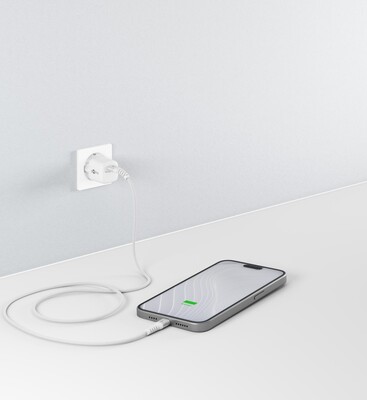 Kábel USB 2.0 Typ C CM/CM 3m, High Speed, Power Delivery 60w 20V3A, textilný oplet, biely