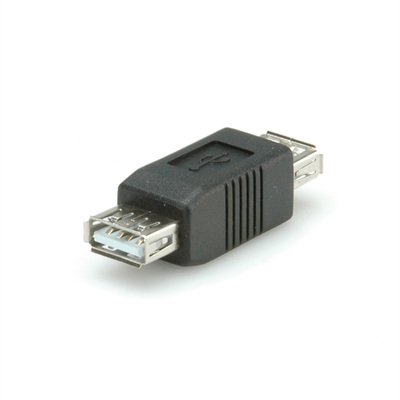 Adaptér/Spojka USB 2.0, AF/AF, čierny