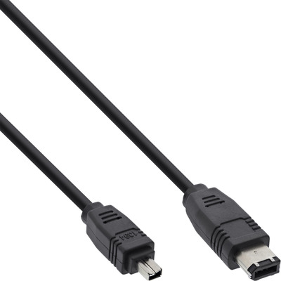 Kábel FireWire 6/4 M/M 1.8m, IEEE 1394a, 400 Mbit/s, čierny