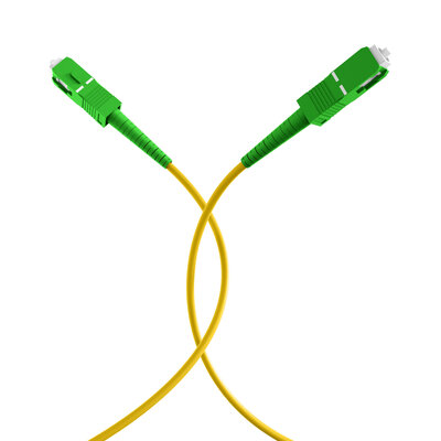Fiber kábel SC/APC-SC/APC, 15m Simplex OS2(9/125µm), LSOH, 3mm, Kábel pre Orange a Magio, žltý
