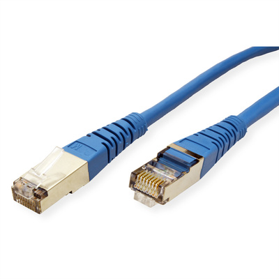 S/FTP Patchkábel 0.5m cat.5e, modrý, Cu