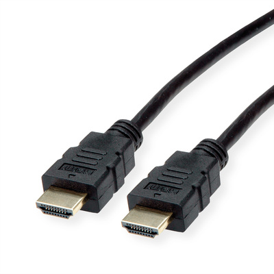 Kábel HDMI M/M 10m, High Speed+Eth, 4K@30Hz, HDMI 1.4, pozl. konektor, čierny, TPE, flexibilný