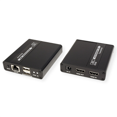 Predĺženie KVM cez TP do 70m, HDMI, USB, Audio (3.5mm jack), s lokálnym monitorom "loop out"