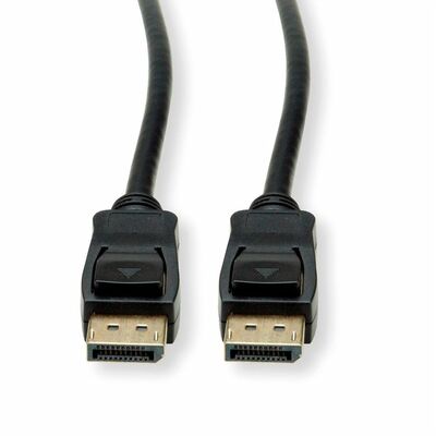 Kábel DisplayPort M/M 2m, 8K@60Hz, DP v1.4, 32.4Gbit/s, čierny, pozl.konektor