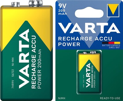 Batéria VARTA RTU nabíjacia 9V 200mAh NiMH (6HR61 56722) 1BL