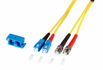 Fiber kábel SC-ST, 5m Duplex OS2(9/125µm), LSOH, 3mm, žltý