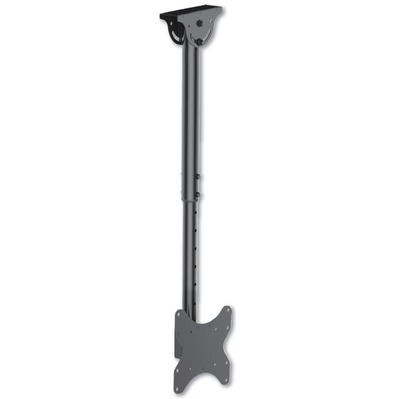 Držiak pre LCD monitor / TV stropný, max 50kg, dĺžka ramena 106-156cm, VESA 200x200, čierny