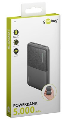 PowerBank 5000 mAh, ľahká a kompaktná, 10W, 2x USB A
