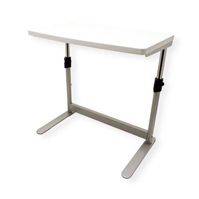Stolík pre laptop / tlačiareň malý, max 10kg, 39/49x50x39cm (HxWxD), výškovo nastaviteľný, biely