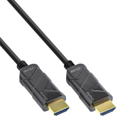 Kábel HDMI M/M 40m, Ultra High Speed+Eth, 8K@60Hz, HDMI 2.1, čierny, jednosmerný, aktívny, optický