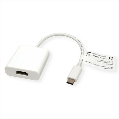 Adaptér USB 3.1 Typ C na HDMI (4K UHD), M/F, biely 10cm