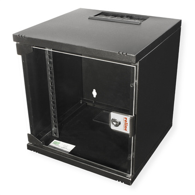 10" Rack na stenu 6U, čierny, 330x312x300 mm (HxWxD), RAL 9005