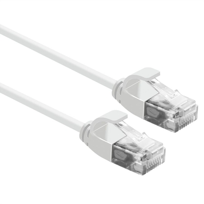 UTP Patchkábel LSOH 0.15m cat.6a, biely, slim, Cu, Flex Cable, Component Level