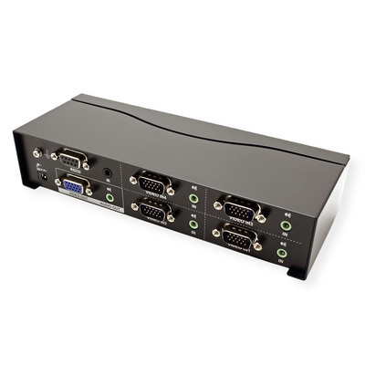 Video selektor/switch VGA+audio 4IN/1OUT, 300Mzh, 1920x1440@60Hz, Audio, RS232