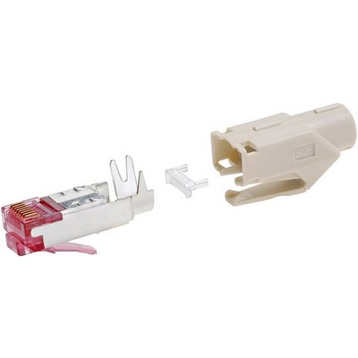 Konektor 8/8 RJ45, HiRose TM21, zelený, cat.6, tienený, 100ks/bal