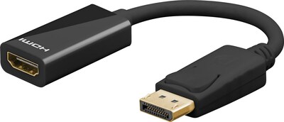 Adaptér DisplayPort na HDMI M/F, 8K@60Hz (DP 1.2, HDMI 2.1), 10cm, čierny