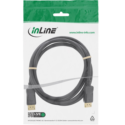 Kábel DisplayPort M/M 10m, 4K@60Hz, DP v1.2, 21.6Gbit/s, čierny