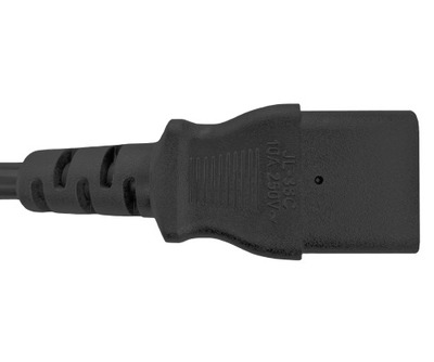 Kábel sieťový 230V, vidlica (BS1363A) UK lomená - C13, 1.8m, 0.75mm², 10A poistka, čierny