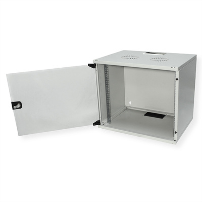 19" Rack na stenu 9U, sivý, 460x540x400 mm (HxWxD), RAL7035, BASIC
