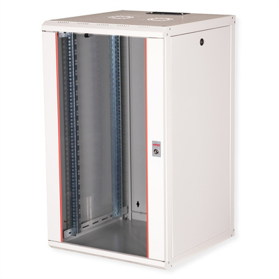 19" Rack na stenu 20U, sivý, 996x600x600mm (HxWxD), RAL7035, PRO, odnímateľné bočnice