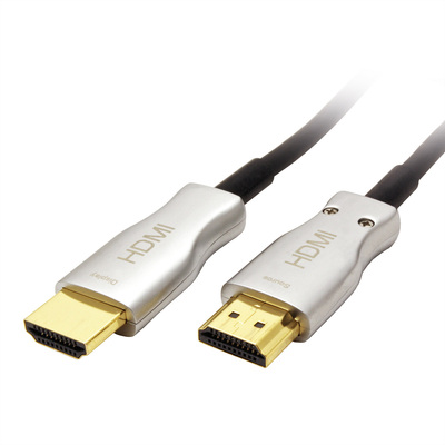 Kábel HDMI M/M 50m, High Speed+Eth, 4K@60Hz, HDMI 2.0, čierny, jednosmerný, aktívny, optický