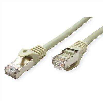 S/FTP (PiMF) Patchkábel LSOH 50m drôt cat.6a, AWG23, 500MHz, 10GBase-T, sivý, meď, s koncovkami RJ45