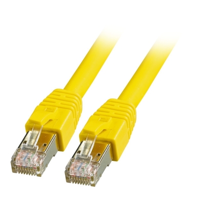 S/FTP (PiMF) Patchkábel LSOH 5m cat.8, žltý, Cu, 40GBit/s, 2000Mhz