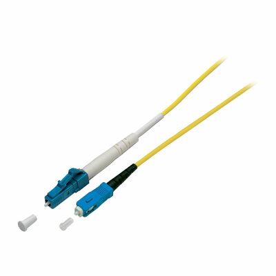 Fiber kábel LC-SC, 0.5m Simplex OS2(9/125µm), LSOH, G657.A2, ohybný, 2mm, žltý