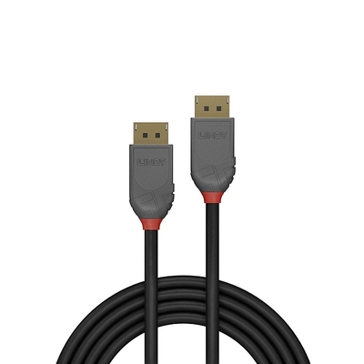 Kábel DisplayPort M/M 7.5m, 4K@60Hz, DP v1.2, 21.6Gbit/s, čierny, pozl.konektor, Anthra Line