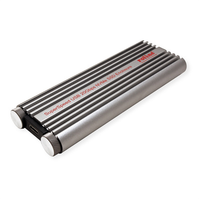 Externý box / Adaptér USB 3.2 Gen 2x2 Typ C na NVMe M.2 SSD HDD (M-key), 20Gbps, sivý