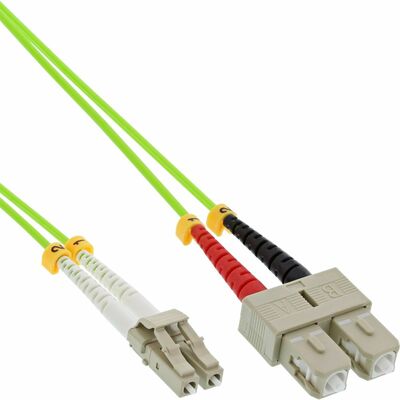 Fiber kábel LC-SC, 1m Duplex OM5(50/125µm), LSOH, 2mm, zelený