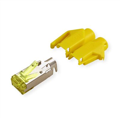 Konektor 8/8 RJ45 cat.6a, tienený, HiRose TM31, žltý, 50ks/bal