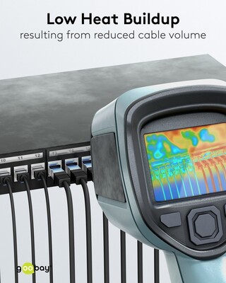 U/FTP Patchkábel LSOH TPE 7.5m cat.6a, čierny, slim, Cu, Flex Cable, Eco obal
