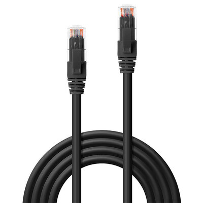 UTP Patchkábel LSOH 0.3m cat.6, čierny, Cu