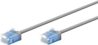 UTP Patchkábel LSOH TPE 0.25m cat.6a, sivý, slim, Cu, Flex Cable, Eco obal
