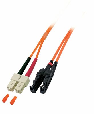 Fiber kábel SC-E2000, 15m Duplex OM2(50/125µm), LSOH, 3mm, oranžový