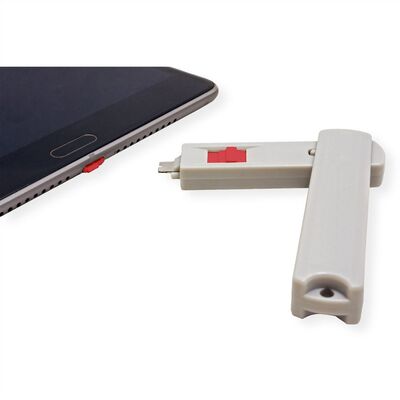 USB 3.1 Typ C Port Blocker, 1x kľúč, 1x zámok USB-C, červený
