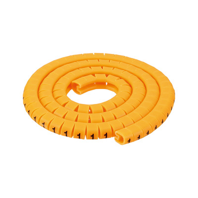Káblový organizér-rozlišovač/popisovač čísla 0–9, pre priemer od 5.2mm do 10mm, žltý, 1000 ks/bal