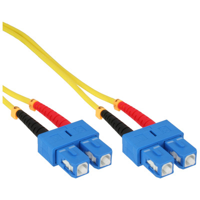 Fiber kábel SC-SC, 20m Duplex OS2(9/125µm), LSOH, 3mm, žltý