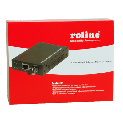 Optický konvertor RJ45 - SFP, Gigabit, GBIC LC Duplex MM OM do 500m v balení, čierny