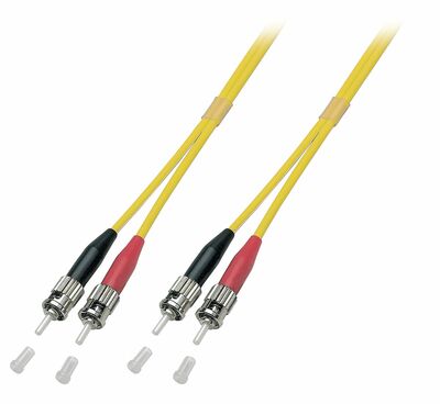 Fiber kábel ST-ST, 0.5m Duplex OS2(9/125µm), LSOH, 3mm, žltý